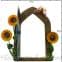 Extra Large Fairy Kingdom Opening Blue  Metal Fairy Door with sunflowers & Butterfly- 17cm.